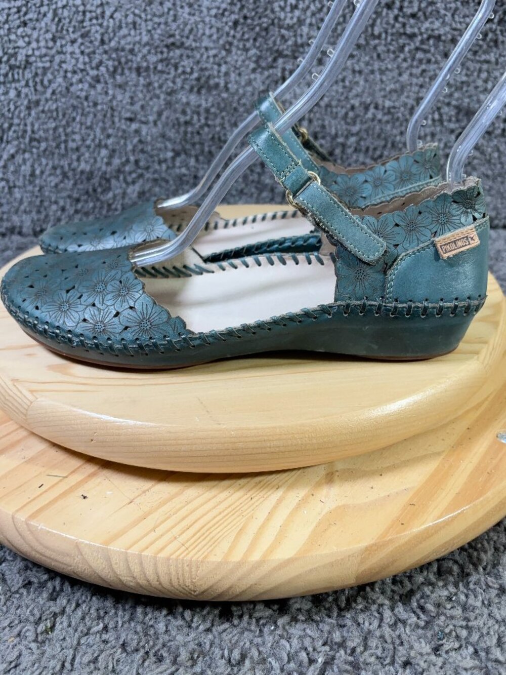 Pikolinos Sandals Puerto Vallarta Mary Jane Shoe Womens Size 10 Leather Blue